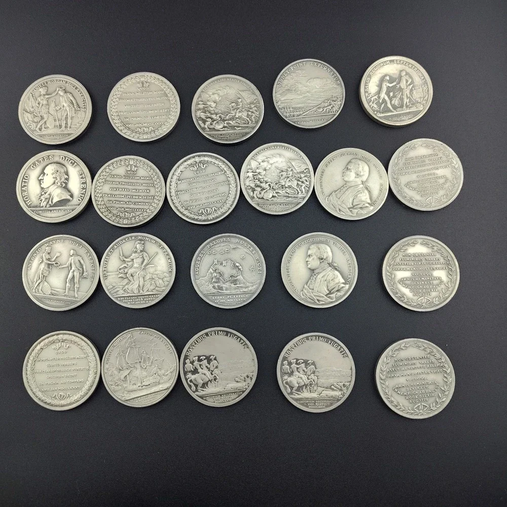 21 America's first medals pewter George Washington Daniel Morgan collector coins